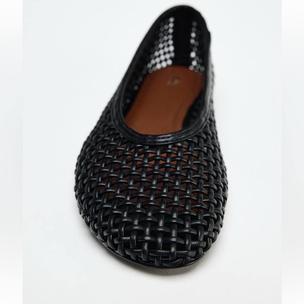 Zara woven ballet flats 7.5